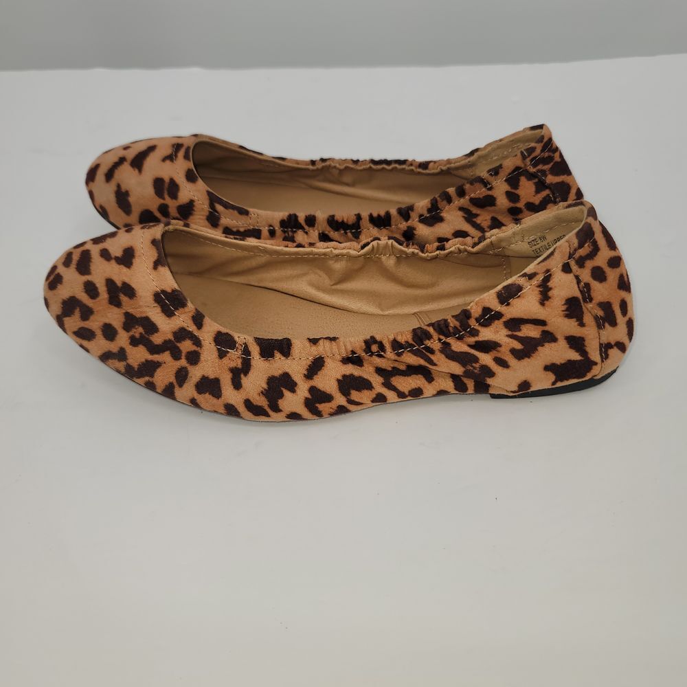 Torrid Scrunch Ballet Flats‎ Sz 8 W Animal Print Leopard Preppy Ballerina Shoes - Picture 2 of 8